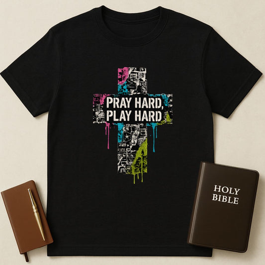 Pray Hard Play Hard T-Shirt