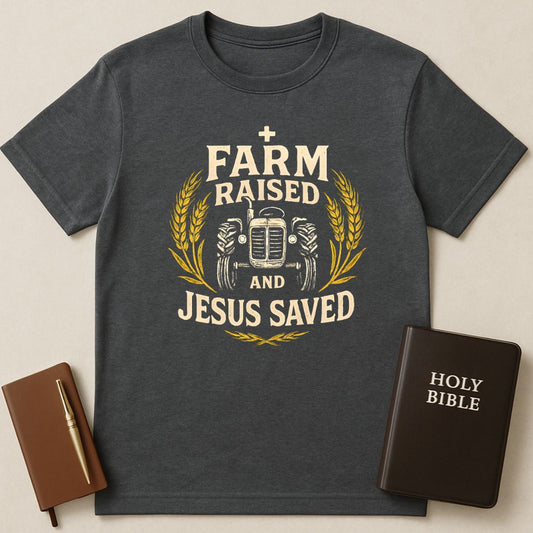 Farm Raised And Jesus Saved T-Shirt