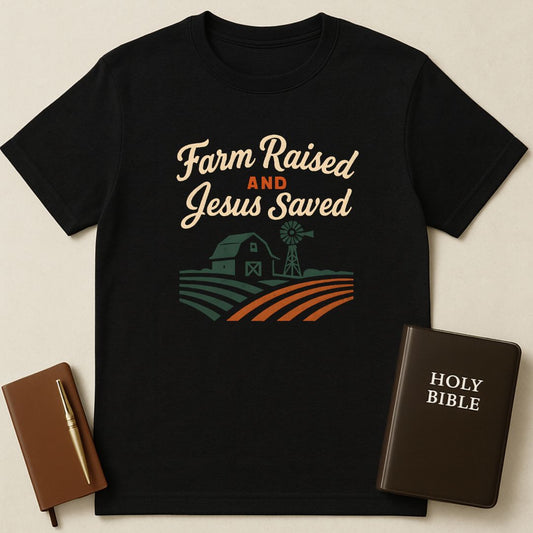 Farm Raised And Jesus Saved T-Shirt