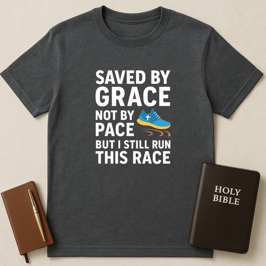 Saved By Grace Not By Pace T-Shirt