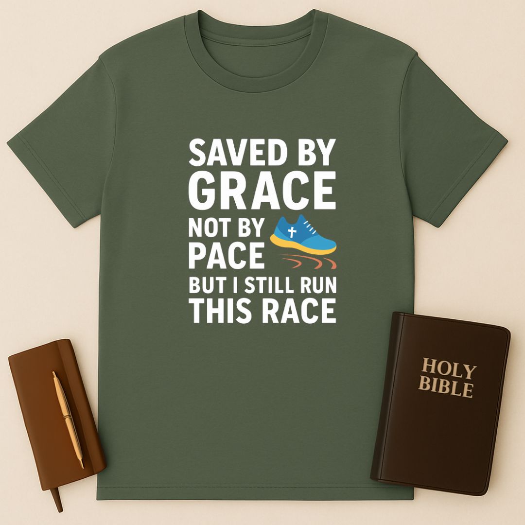 Saved By Grace Not By Pace T-Shirt