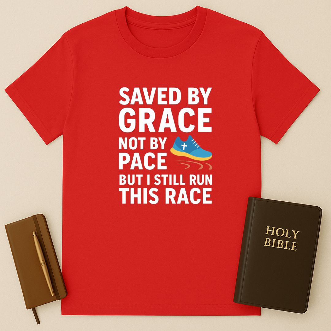 Saved By Grace Not By Pace T-Shirt